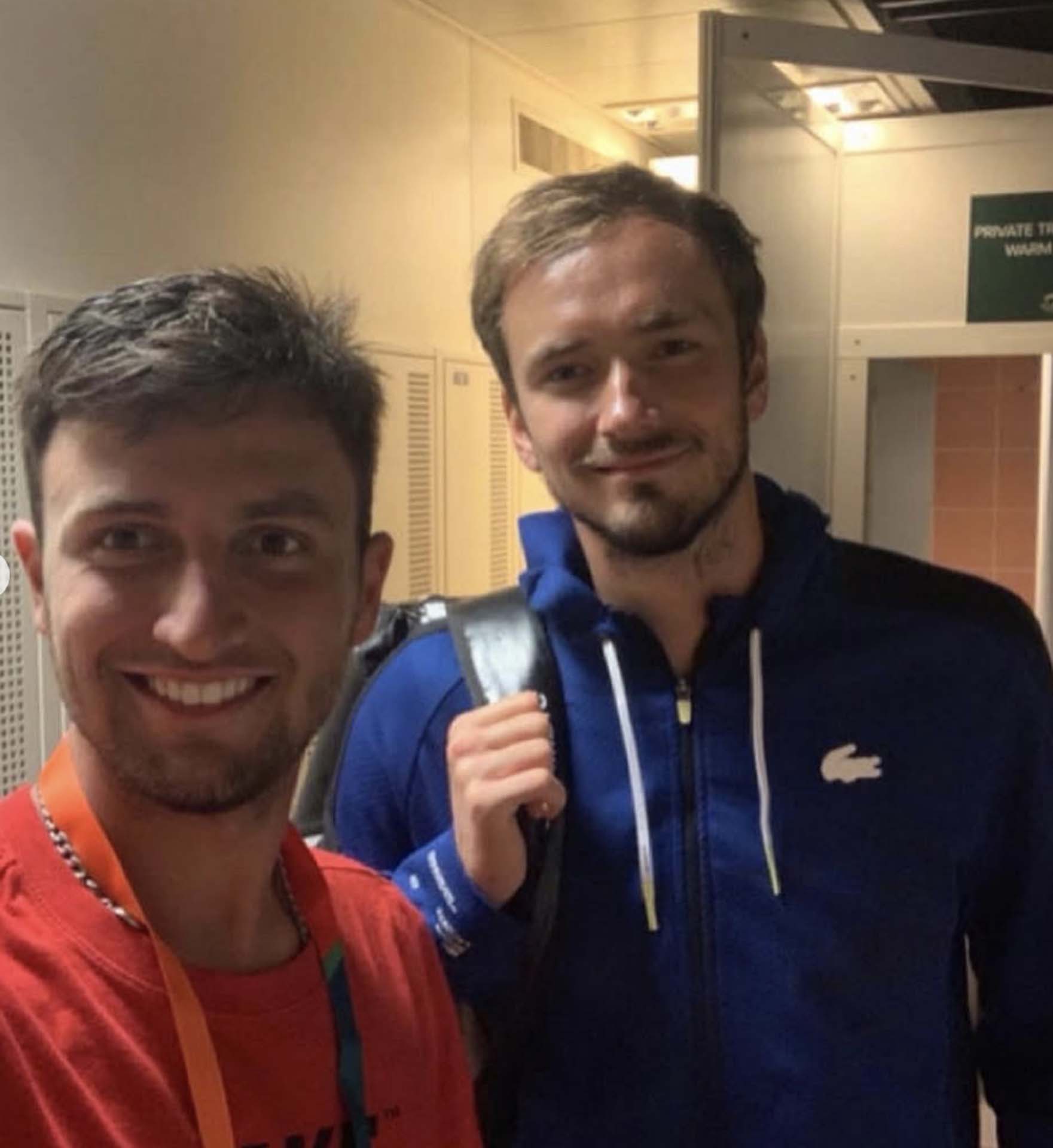 Jorge Robinson with professional tennis player