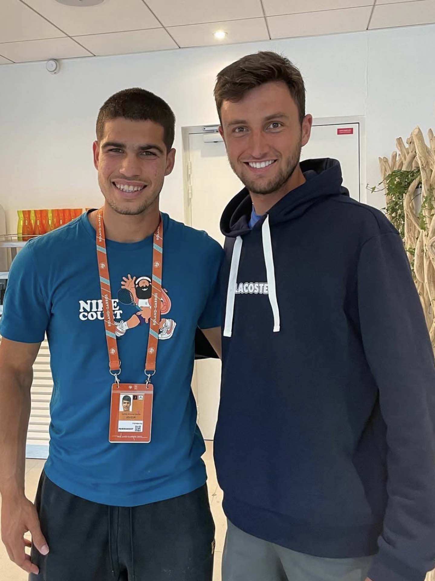 Jorge Robinson with professional tennis player